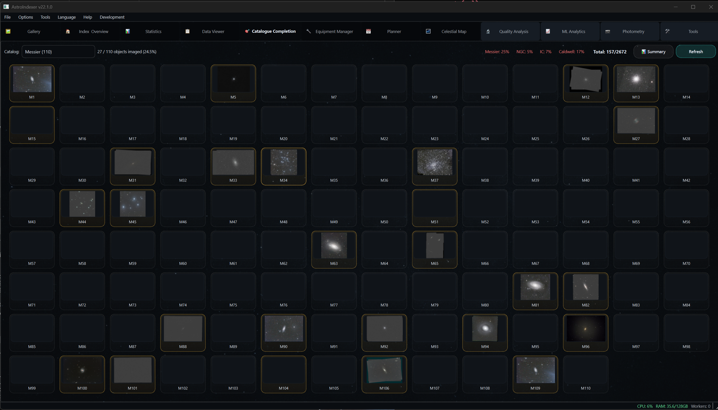 Catalogue Completion Screenshot